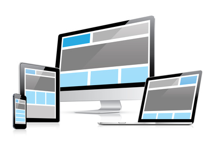 Responsive web design in electronic devices vector eps10